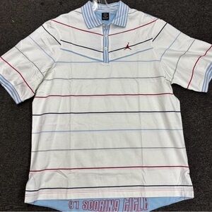 Vintage Y2K Air Jordan Grey and white polo shirt 2007 on the tags Size 3XL